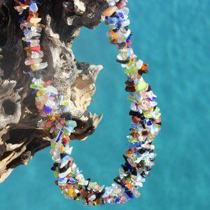 The Cleopatra Collection / Mix Glass & Stones Necklace